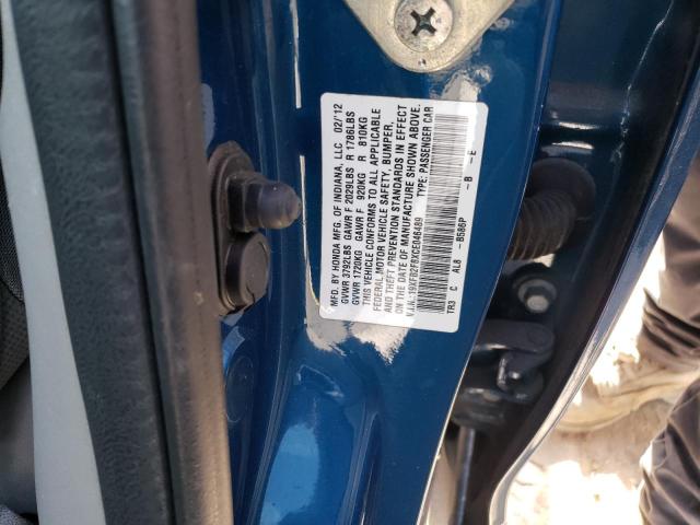 Фото 10 с аукциона – 2012 HONDA CIVIC EX с VIN 19XFB2F8XCE046489