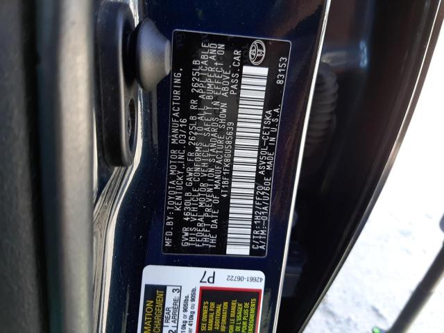 Photo 10 from auction – 2016 TOYOTA CAMRY LE with VIN 4T1BF1FK8GU585639