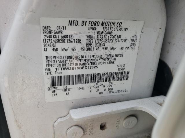 Photo 10 from auction – 2011 FORD F350 SUPER with VIN 1FT8W3BT9BED12625