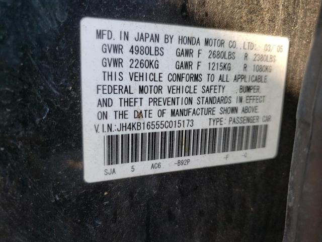 Photo 10 from auction – 2005 ACURA RL with VIN JH4KB16555C015173