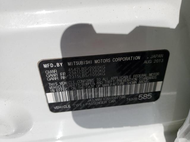 Photo 10 from auction – 2014 MITSUBISHI LANCER EVO with VIN JA32W8FV2EU007796