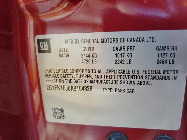 Photo 10 from auction – 2010 CHEVROLET CAMARO SS with VIN 2G1FK1EJ8A9104828