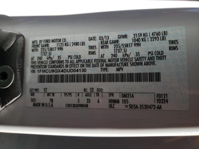 Photo 10 from auction – 2013 FORD ESCAPE SE with VIN 1FMCU9GX4DUD04130
