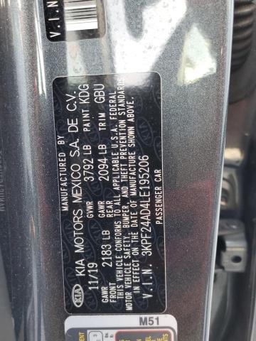 Photo 10 from auction – 2020 KIA FORTE FE with VIN 3KPF24AD4LE195206