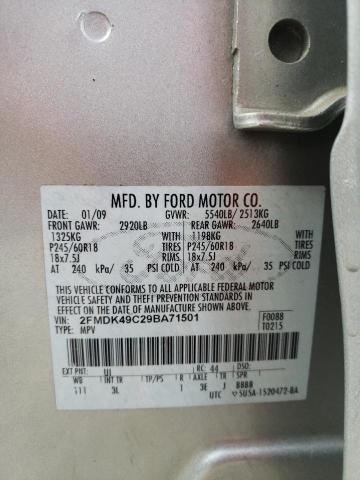 Photo 10 from auction – 2009 FORD EDGE LIMIT with VIN 2FMDK49C29BA71501