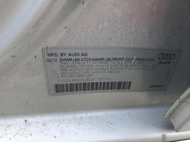 Photo 10 from auction – 2012 AUDI A4 PREMIUM with VIN WAUEFAFL3CA115733