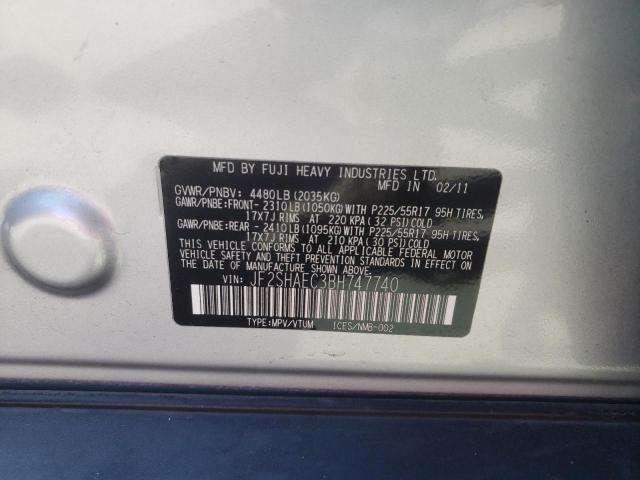 Photo 10 from auction – 2011 SUBARU FORESTER L with VIN JF2SHAEC3BH747740