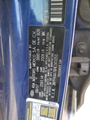 Photo 10 from auction – 2017 KIA FORTE LX with VIN 3KPFK4A78HE141053