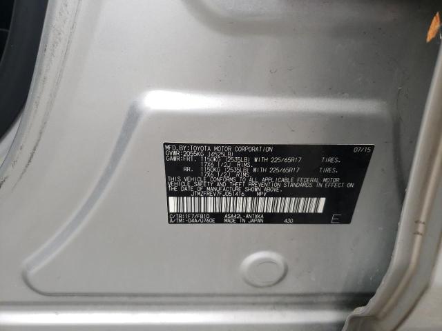 Photo 10 from auction – 2015 TOYOTA RAV4 LE with VIN JTMZFREV7FJ051416