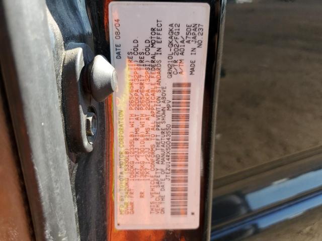 Photo 10 from auction – 2005 TOYOTA 4RUNNER SR with VIN JTEZU14RX50043550