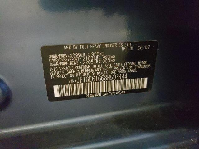 Photo 10 from auction – 2008 SUBARU IMPREZA 2. with VIN JF1GE61668H503444