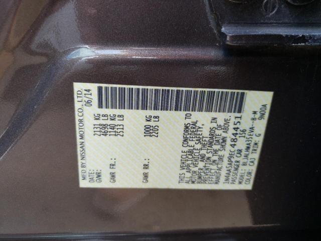 Photo 10 from auction – 2014 NISSAN MAXIMA S with VIN 1N4AA5AP9EC484451