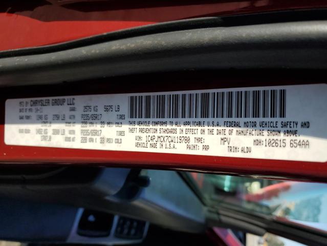Photo 10 from auction – 2012 JEEP LIBERTY LI with VIN 1C4PJMCK7CW119780