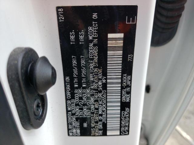 Photo 10 from auction – 2019 TOYOTA 4RUNNER SR with VIN JTEBU5JR2K5655673