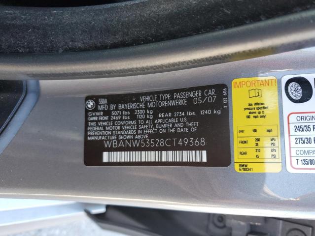 Photo 10 from auction – 2008 BMW 550 I with VIN WBANW53528CT49368