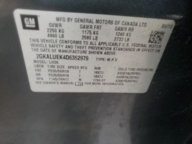 Photo 10 from auction – 2013 GMC TERRAIN SL with VIN 2GKALUEK4D6352979