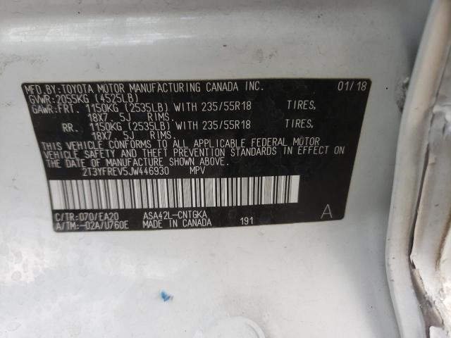 Photo 10 from auction – 2018 TOYOTA RAV4 LIMIT with VIN 2T3YFREV5JW446930
