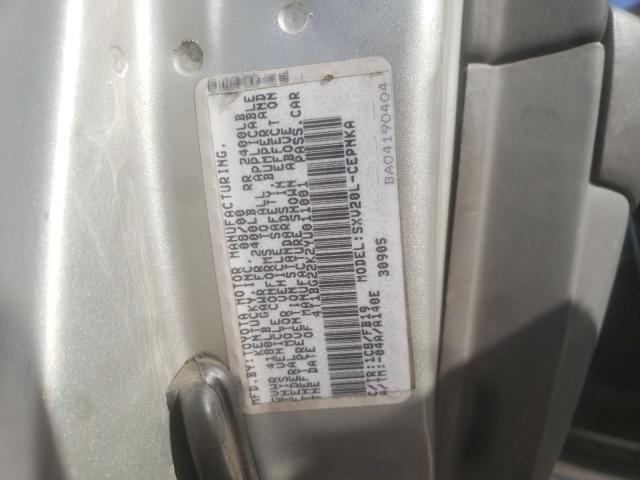 Photo 10 from auction – 2000 TOYOTA CAMRY CE with VIN 4T1BG22K2YU011001