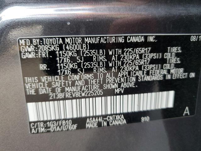 Photo 10 from auction – 2014 TOYOTA RAV4 LE with VIN 2T3BFREV8EW225205