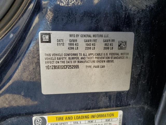 Photo 10 from auction – 2012 CHEVROLET MALIBU LS with VIN 1G1ZB5E02CF252995