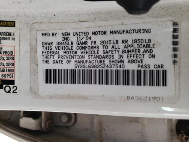 Photo 10 from auction – 2005 PONTIAC VIBE with VIN 5Y2SL63825Z437540