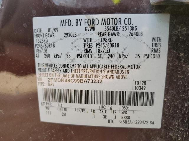 Photo 10 from auction – 2009 FORD EDGE SEL with VIN 2FMDK48C99BA73232