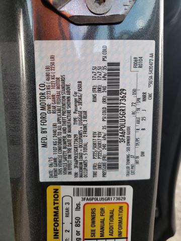 Photo 10 from auction – 2016 FORD FUSION SE with VIN 3FA6P0LU5GR173629