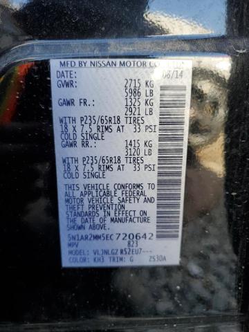 Photo 10 from auction – 2014 NISSAN PATHFINDER with VIN 5N1AR2MM5EC720642