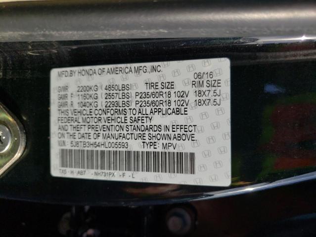 Photo 10 from auction – 2017 ACURA RDX TECHNO with VIN 5J8TB3H54HL005593