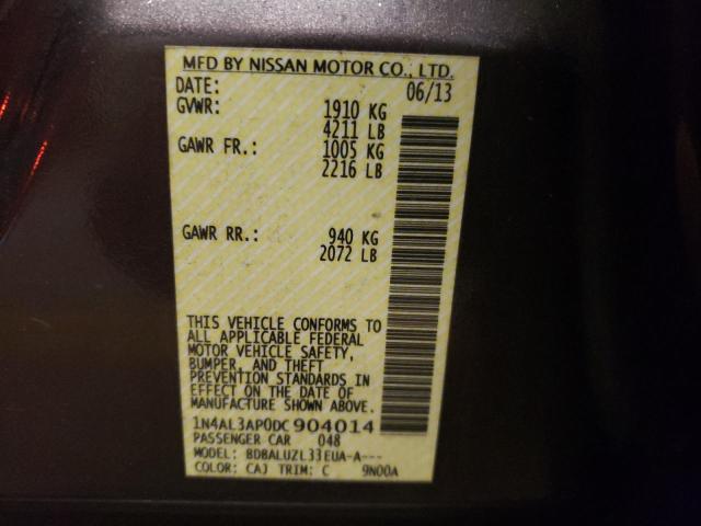 Photo 10 from auction – 2013 NISSAN ALTIMA 2.5 with VIN 1N4AL3AP0DC904014