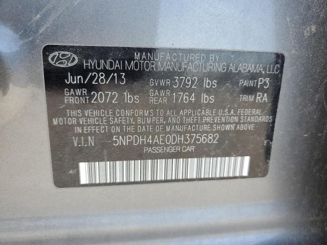 Photo 10 from auction – 2013 HYUNDAI ELANTRA GL with VIN 5NPDH4AE0DH375682