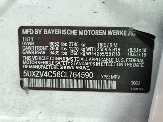 Photo 10 from auction – 2012 BMW X5 XDRIVE3 with VIN 5UXZV4C56CL764590