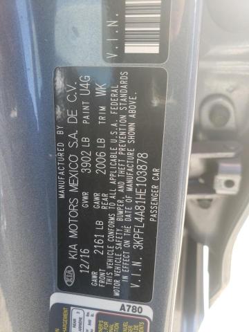 Photo 10 from auction – 2017 KIA FORTE EX with VIN 3KPFL4A81HE103878