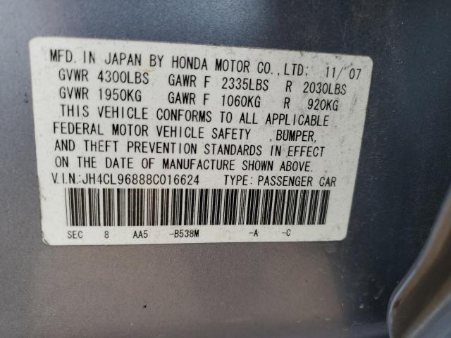 Photo 10 from auction – 2008 ACURA TSX with VIN JH4CL96888C016624