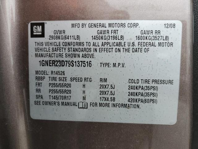 Photo 10 from auction – 2009 CHEVROLET TRAVERSE L with VIN 1GNER23D79S137516