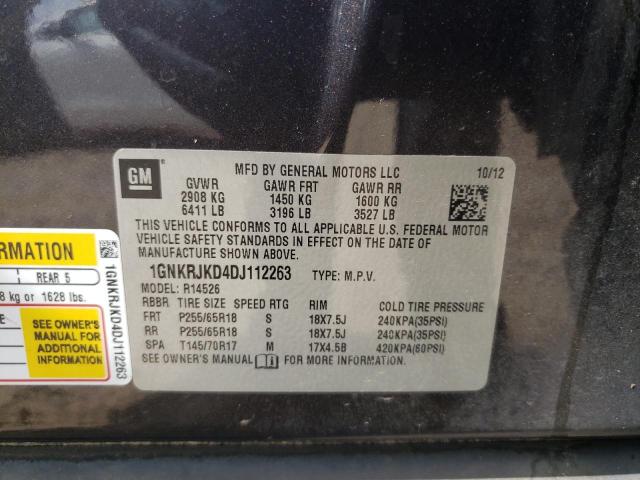 Photo 10 from auction – 2013 CHEVROLET TRAVERSE L with VIN 1GNKRJKD4DJ112263