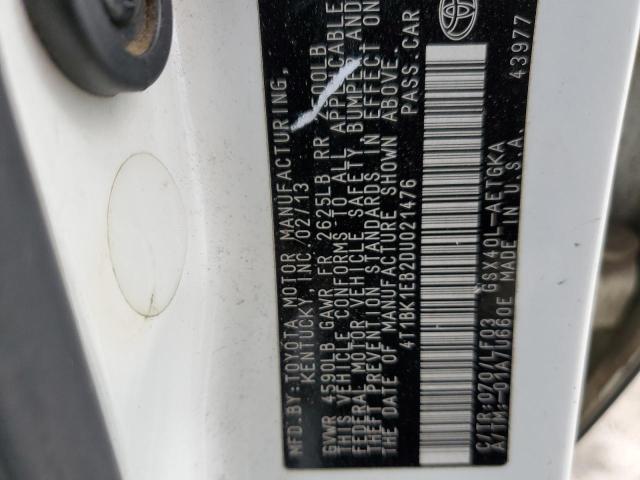 Photo 10 from auction – 2013 TOYOTA AVALON BAS with VIN 4T1BK1EB2DU021476