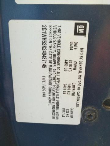 Photo 10 from auction – 2004 CHEVROLET IMPALA LS with VIN 2G1WH52K249437145