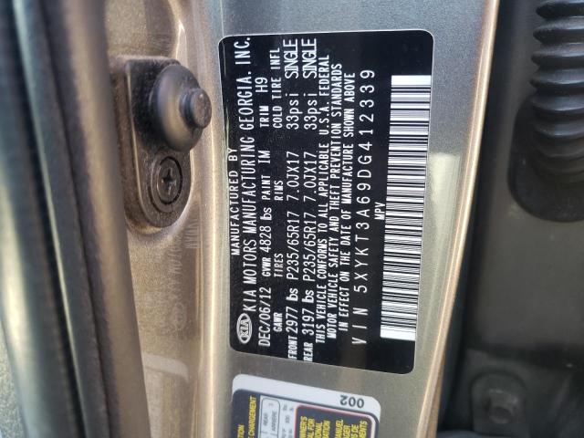 Photo 10 from auction – 2013 KIA SORENTO LX with VIN 5XYKT3A69DG412339