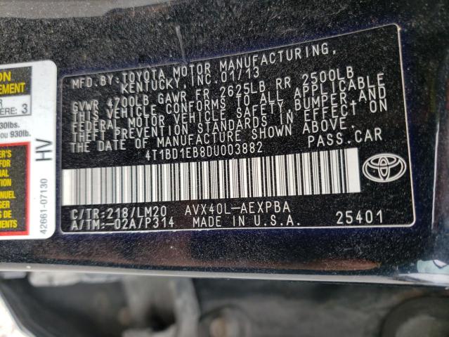 Photo 10 from auction – 2013 TOYOTA AVALON HYB with VIN 4T1BD1EB8DU003882