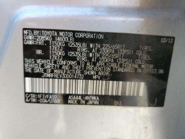 Photo 10 from auction – 2013 TOYOTA RAV4 XLE with VIN JTMRFREV3DD014732