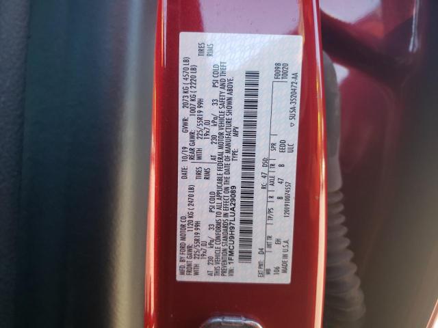 Photo 10 from auction – 2020 FORD ESCAPE SEL with VIN 1FMCU9H97LUA29089