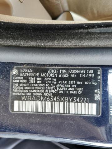 Photo 10 from auction – 1999 BMW 528 I AUTO with VIN WBADM6345XBY34221