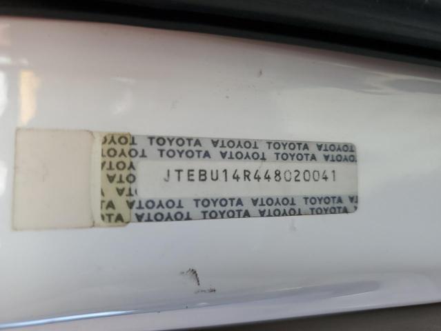 Photo 10 from auction – 2004 TOYOTA 4RUNNER SR with VIN JTEBU14R448020041
