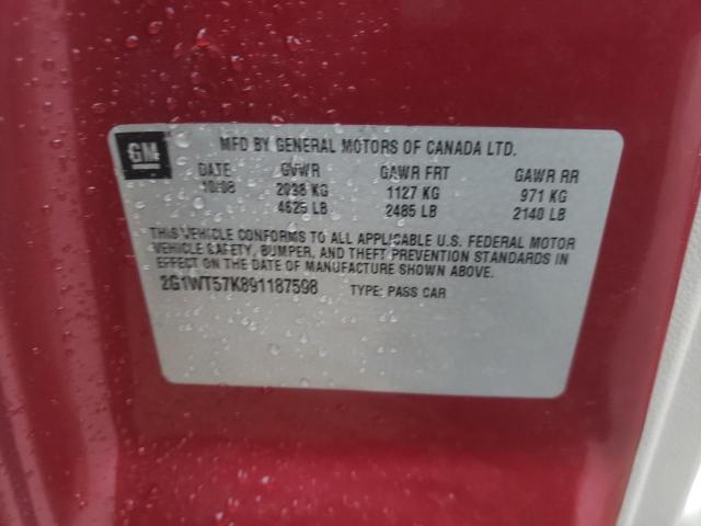 Photo 10 from auction – 2009 CHEVROLET IMPALA 1LT with VIN 2G1WT57K891187598