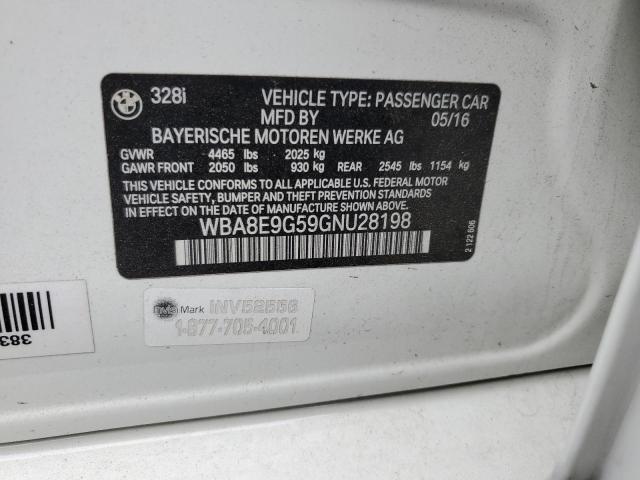 Photo 10 from auction – 2016 BMW 328 I SULE with VIN WBA8E9G59GNU28198