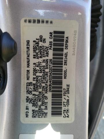 Photo 10 from auction – 2010 TOYOTA COROLLA BA with VIN 1NXBU4EE5AZ207126