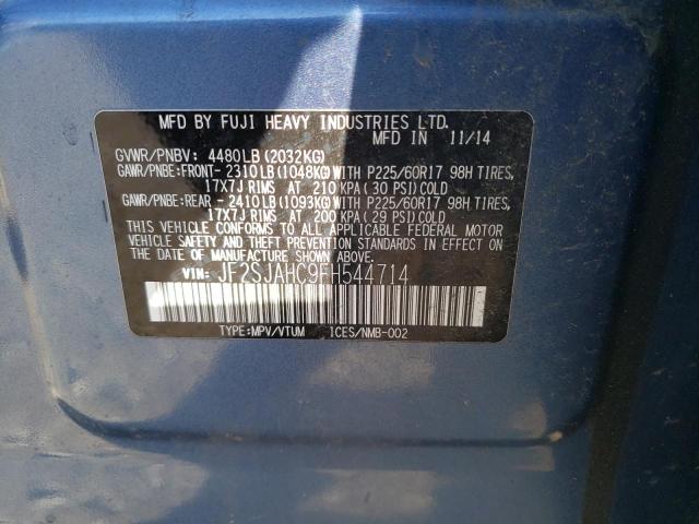 Photo 10 from auction – 2015 SUBARU FORESTER 2 with VIN JF2SJAHC9FH544714