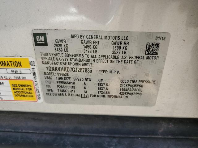 Photo 10 from auction – 2016 CHEVROLET TRAVERSE L with VIN 1GNKVHKD7GJ267835