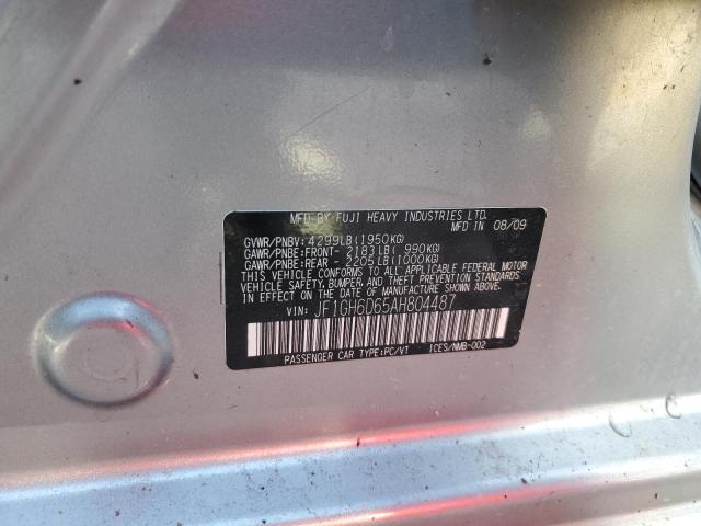 Photo 10 from auction – 2010 SUBARU IMPREZA OU with VIN JF1GH6D65AH804487